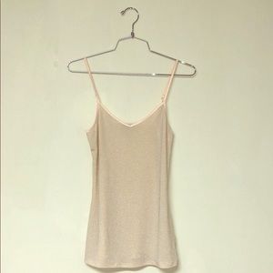 Light pink glitter tank -XS